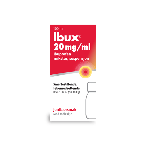 Ibux® 20 mg/ml mikstur med jordbærsmak